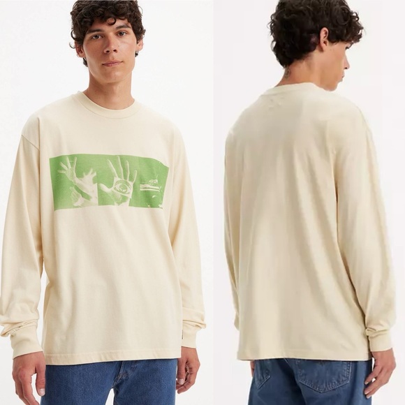 LEVI'S® Skateboard Graphic Long Sleeve T-Shirt Size Large - Picture 2 of 9